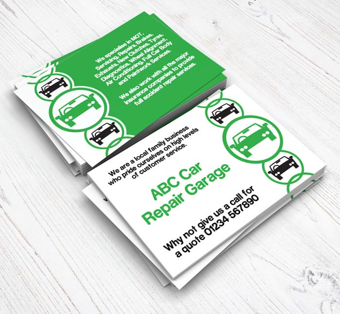 Auto Repair Garage Printed Business Card