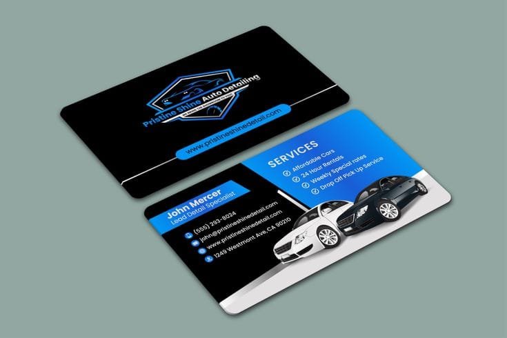 Auto Repair Garage Printed Business Card - Image 3